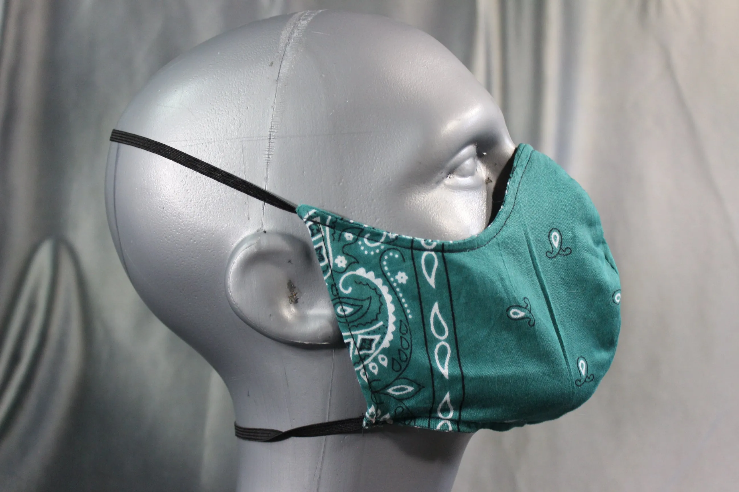 100% Cotton Bandana Facemask with Filter Pouch