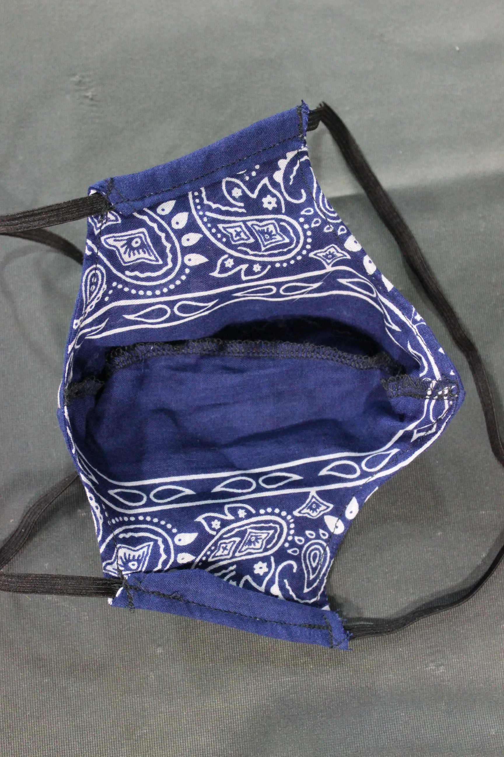 100% Cotton Bandana Facemask with Filter Pouch