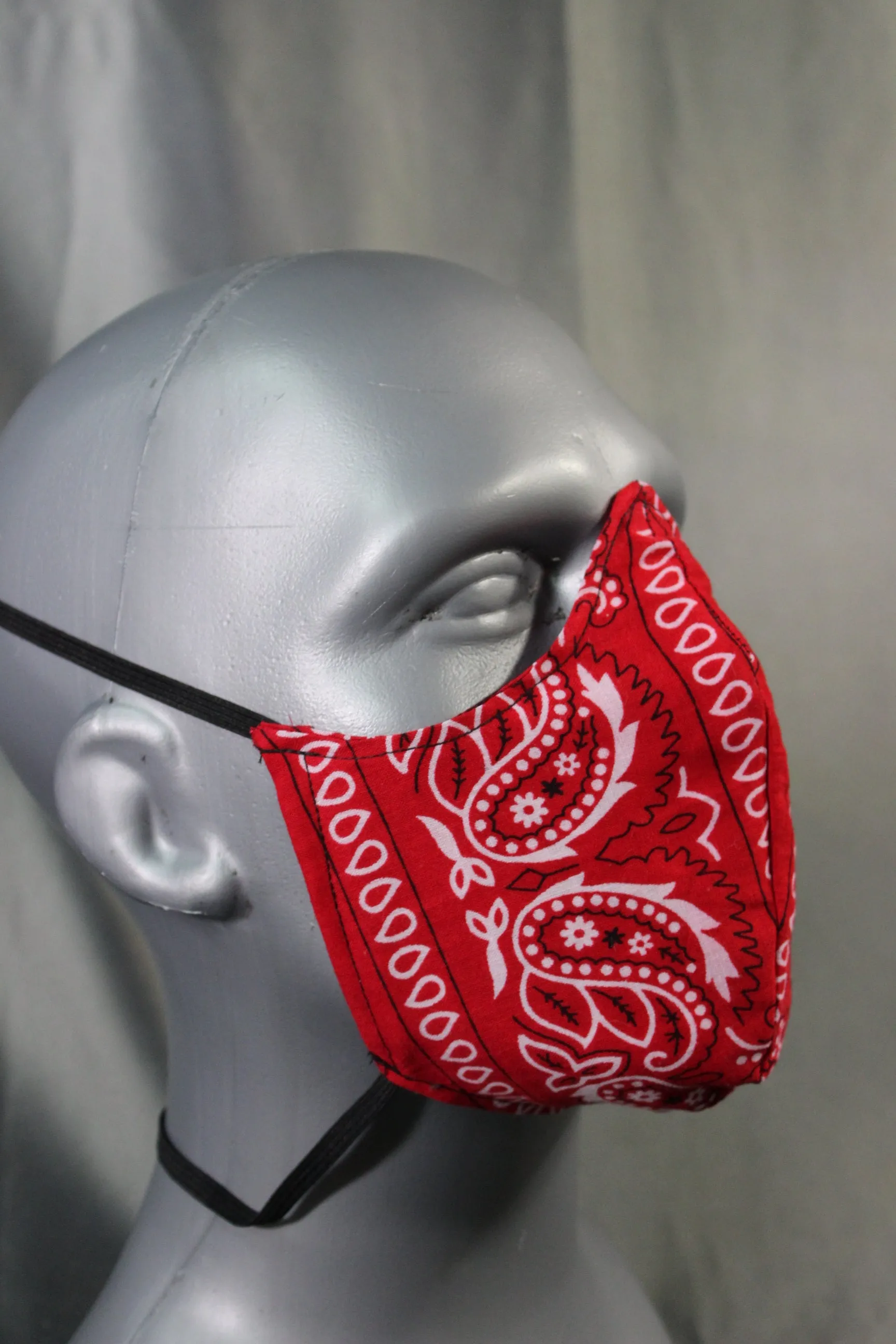 100% Cotton Bandana Facemask with Filter Pouch
