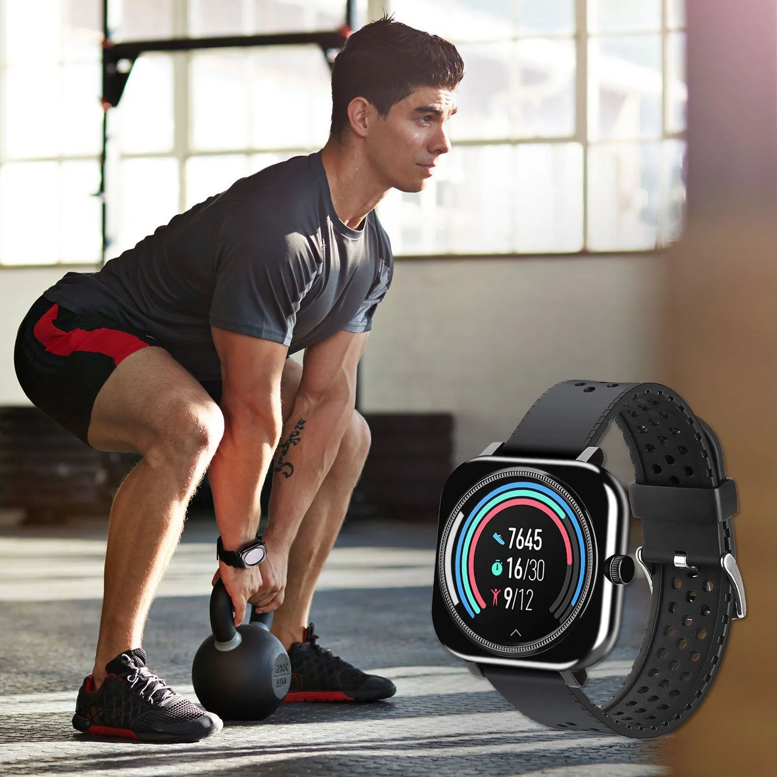 1.28'' Touch Screen Smartwatch Handsfree Bluetooth Sport Fitness Tracker