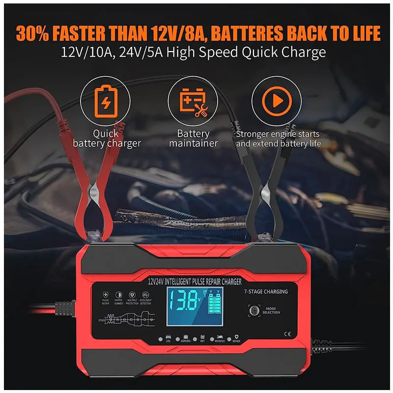 12V 10A-24V 5A Intelligent 7-Stage Pulse Repair Charger Ng-22