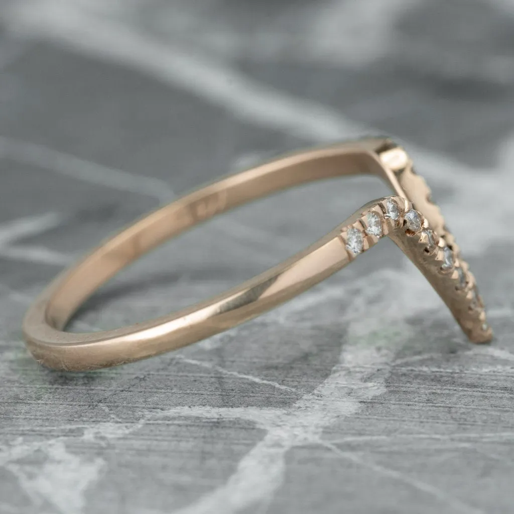 17 Diamond Large Victoria Band, 14K Rose Gold