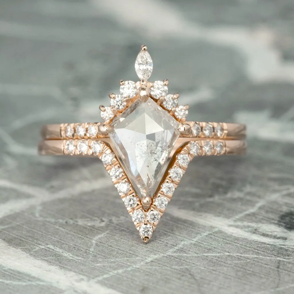 17 Diamond Large Victoria Band, 14K Rose Gold