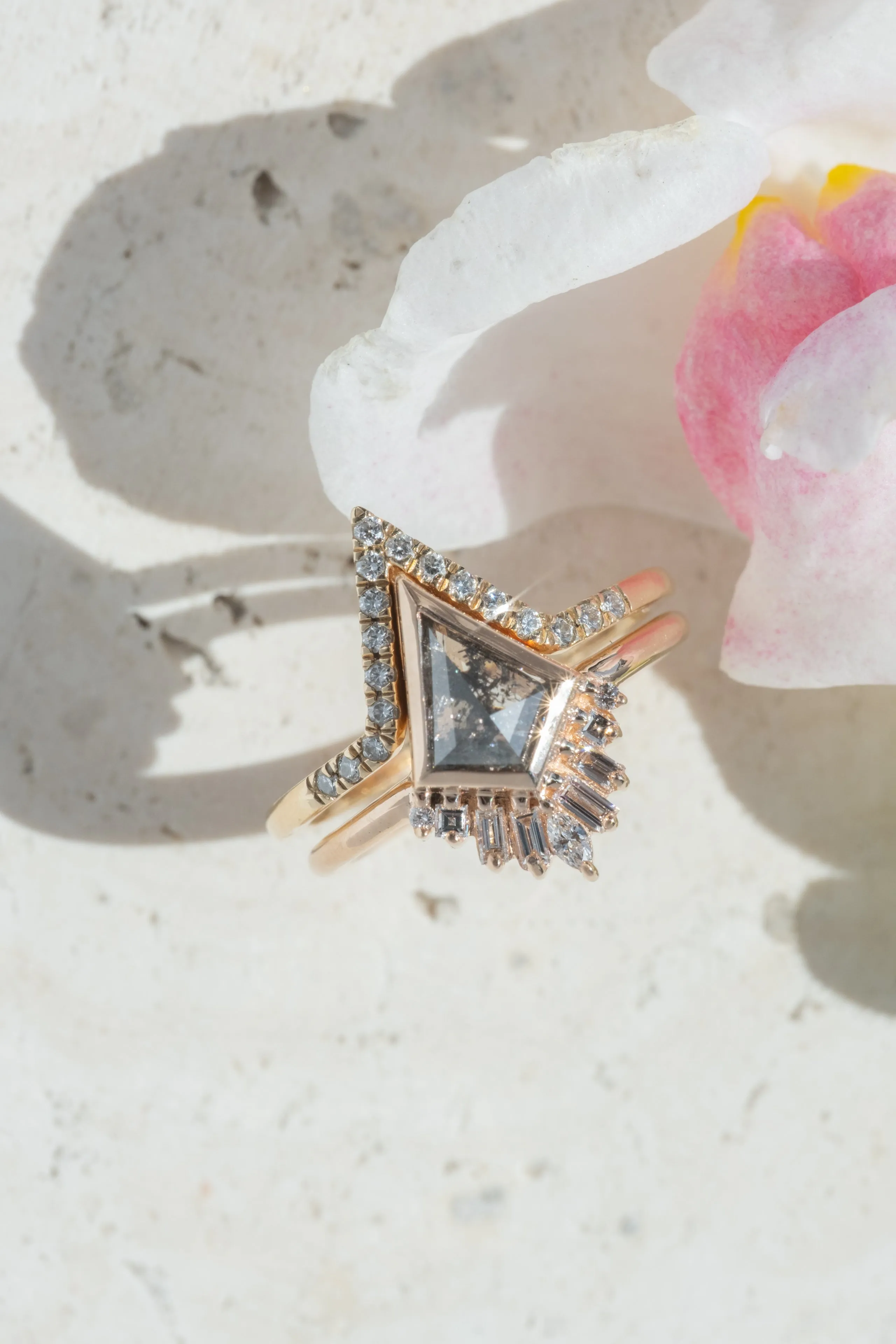 17 Diamond Large Victoria Band, 14K Rose Gold