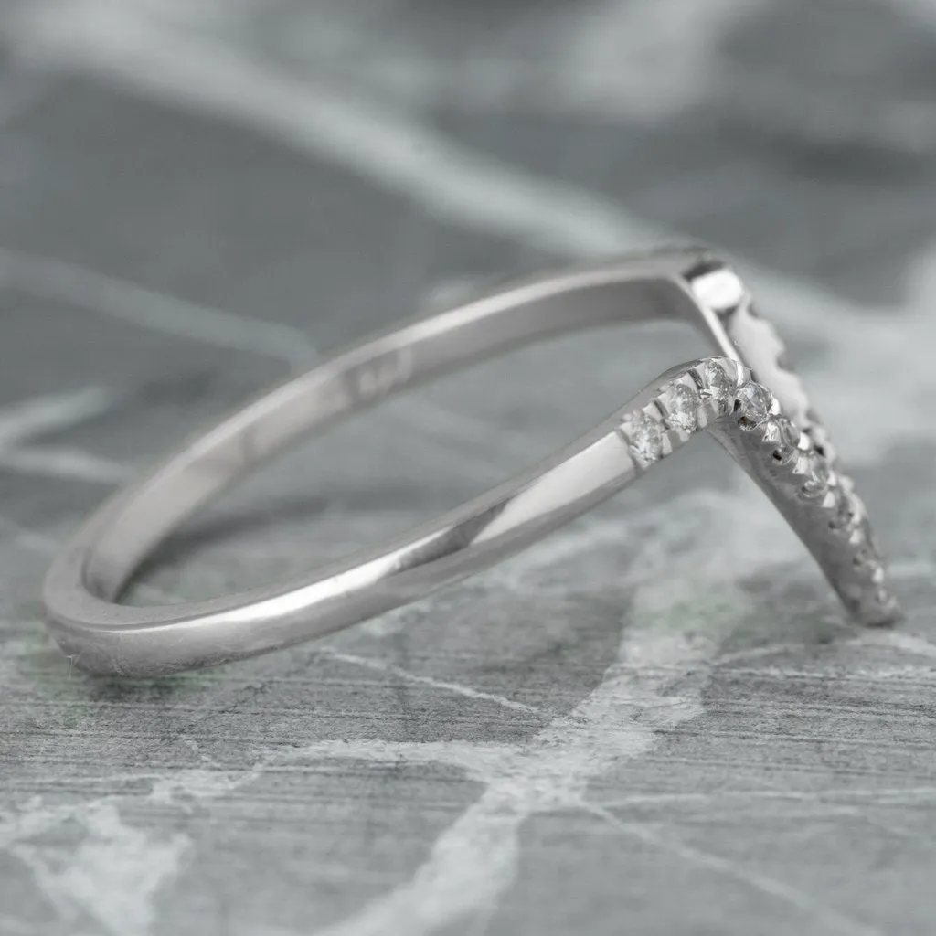 17 Diamond Large Victoria Band, 14k White Gold