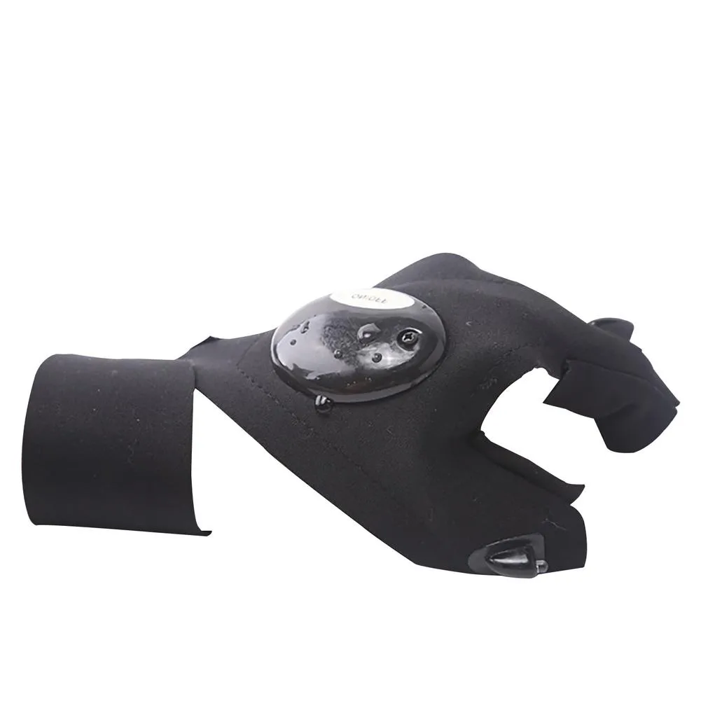 1Pair LED Flashlight Gloves Outdoor Hands Free Finger Flashlight Gloves Hands Free Lights For Camping Fishing Car Repairing