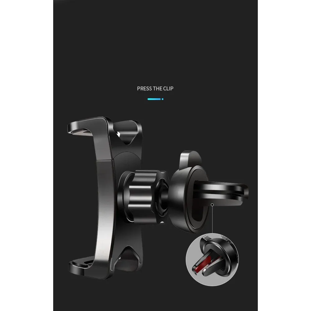 3 in 1 Car GPS Smartphone Holder: Dashboard / Visor Clamp   AC Grid Clip for myPhone Compact - Black