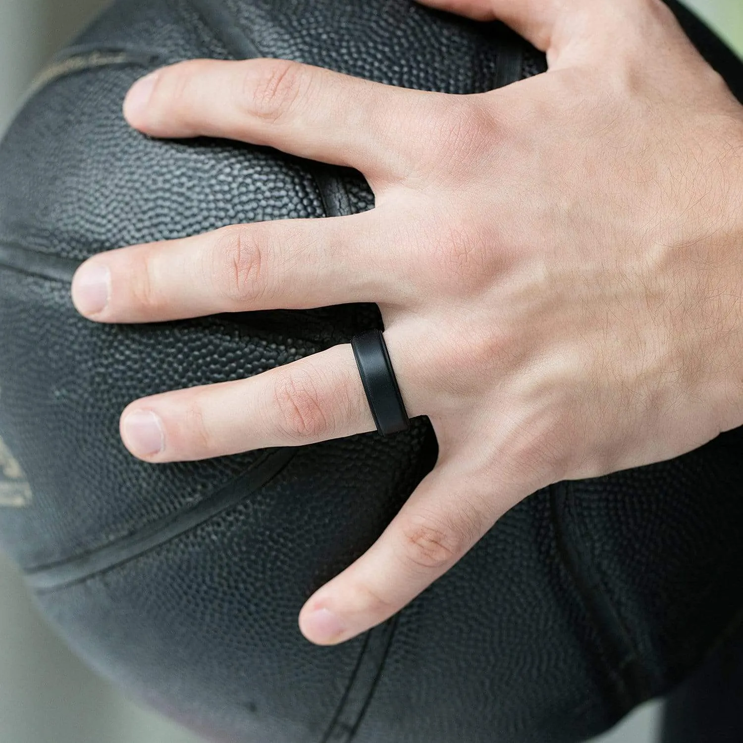4 Pack - Silicone Ring For Men-  Breathable Comfort Fit Duo Step Edge