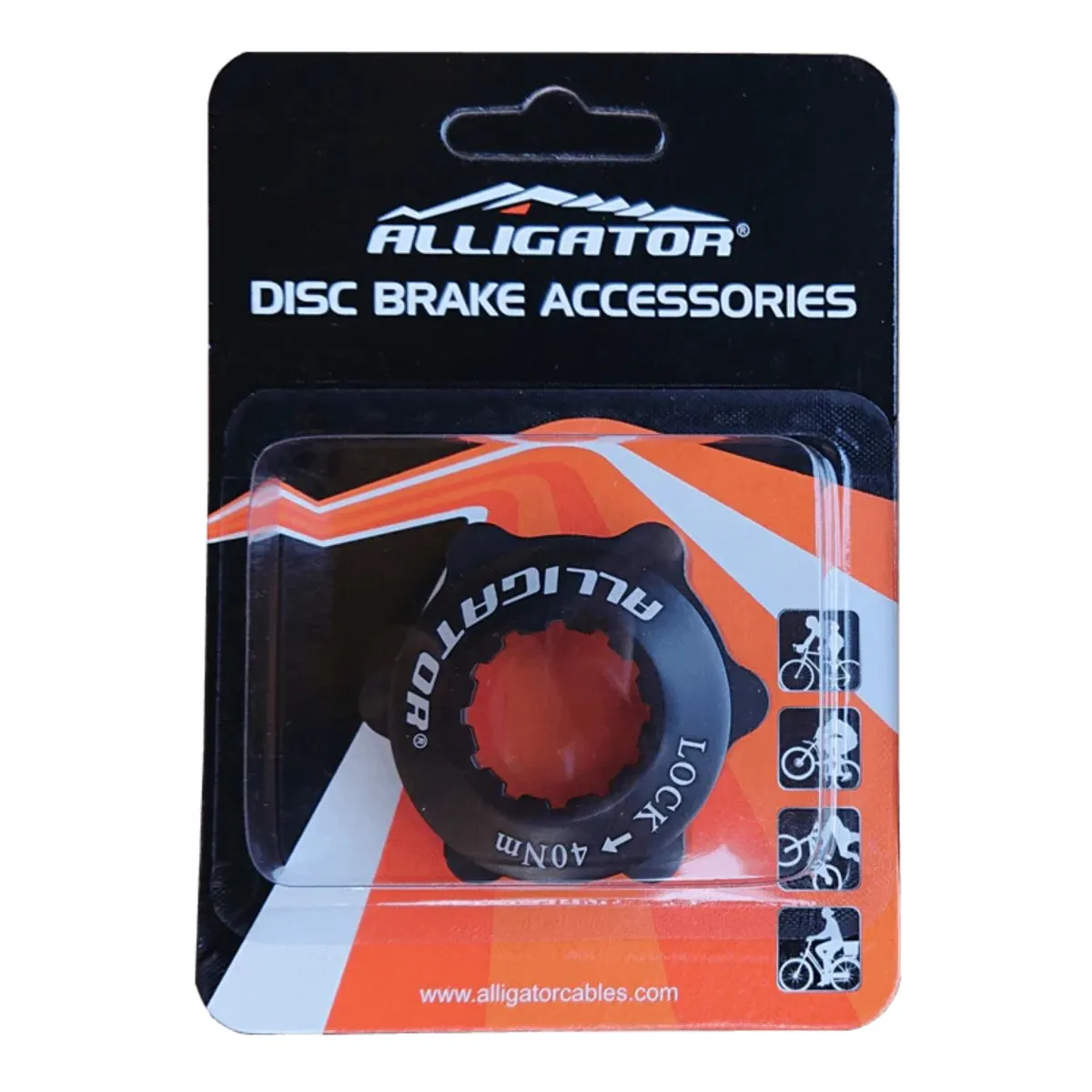 Alligator Center Lock Disc Brake Adapter With Ring For 6 Holes Rotor
