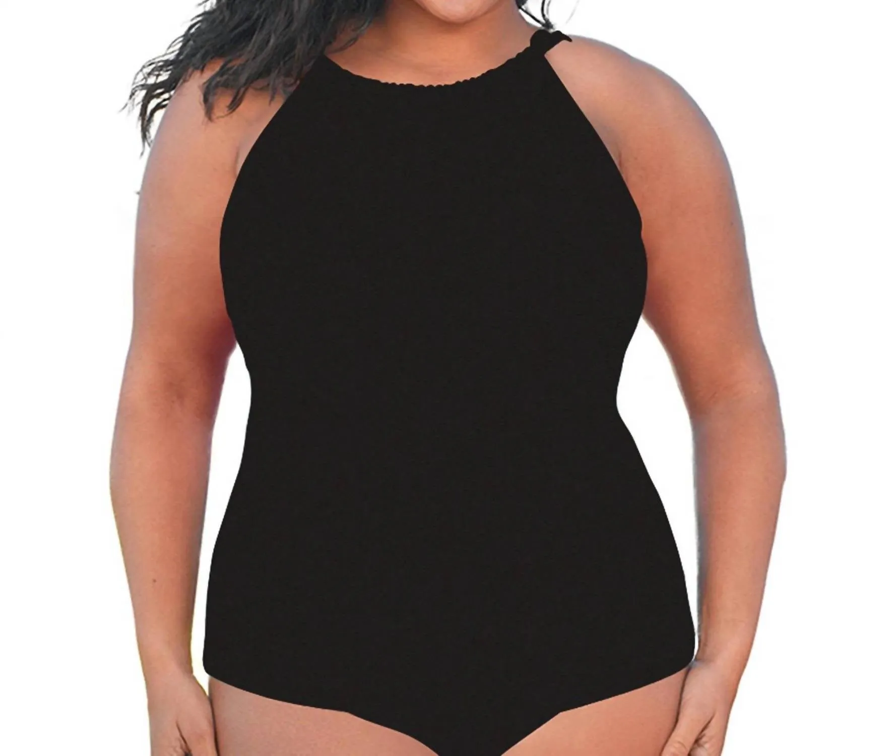 Always For Me - Plus Size High Neck Tankini Top