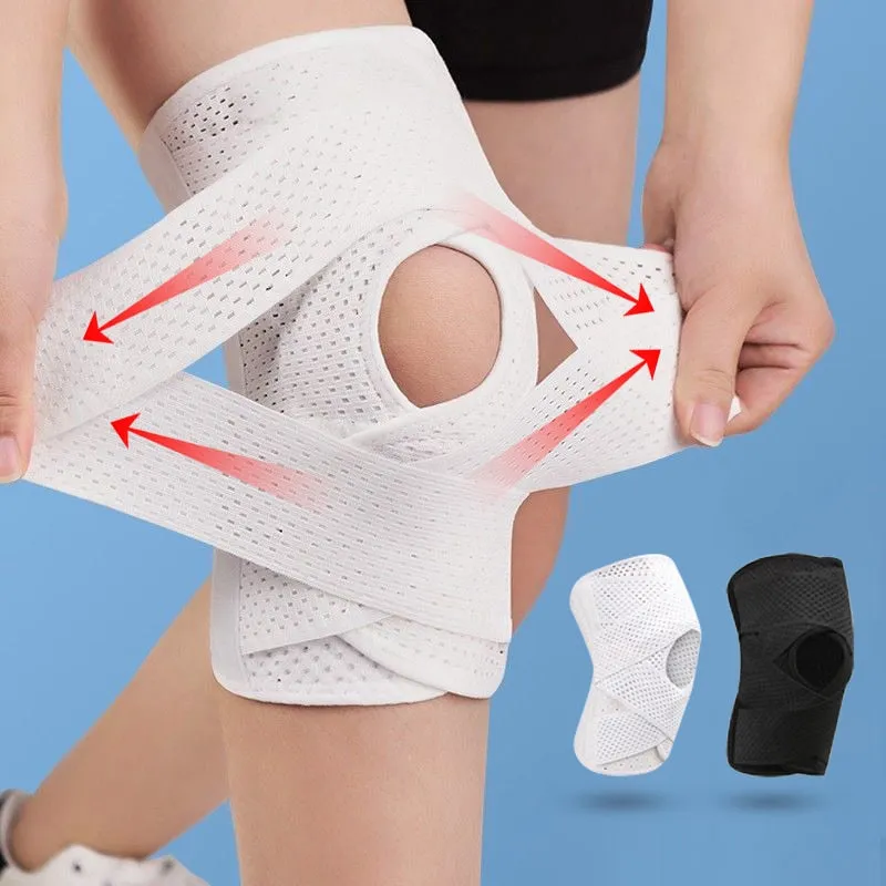 Anyfit 1PC Sports Kneepad 41-49cm Black Elastic Fitness Gear Knee Cushioning Padding Equipment Right Brace Protector