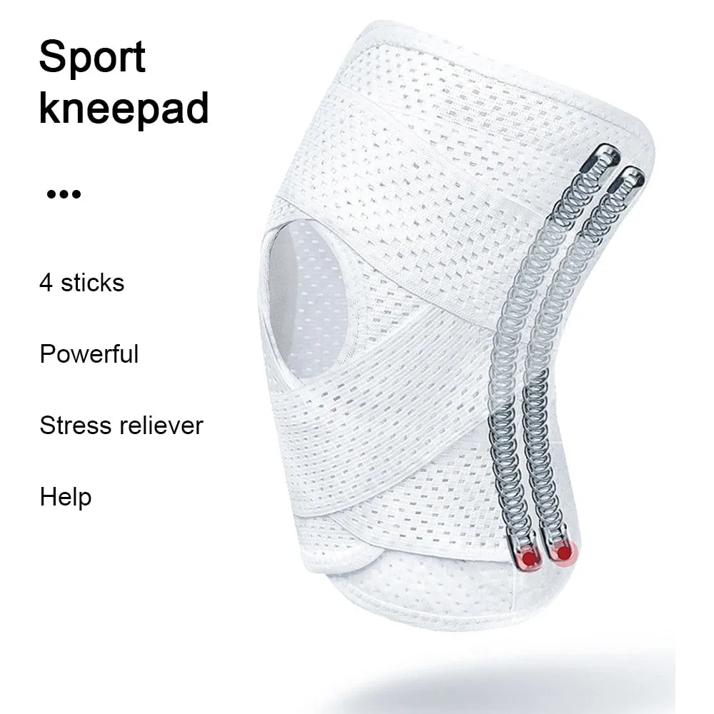 Anyfit 1PC Sports Kneepad 41-49cm Black Elastic Fitness Gear Knee Cushioning Padding Equipment Right Brace Protector