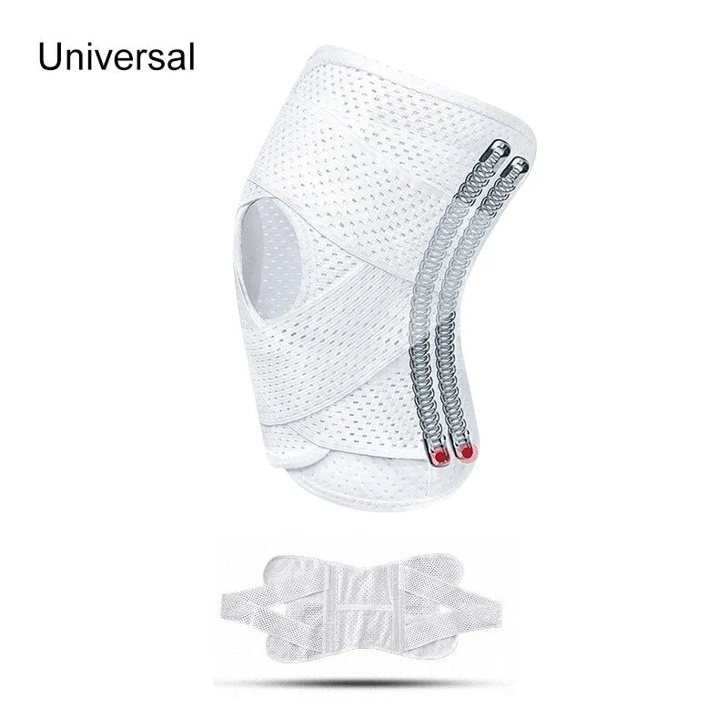 Anyfit 1PC Sports Kneepad 50-59cm White Universal Elastic Fitness Gear Knee Cushioning Padding Equipment Brace Protector