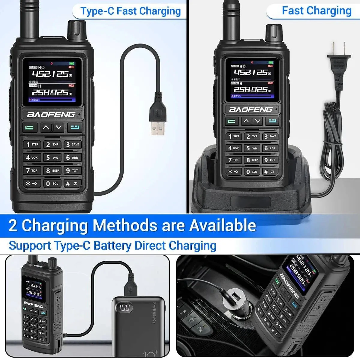 Baofeng UV-17 PRO GPS Air Band Walkie Talkie 999CH Wireless Copy Frequency NOAA Six Bands Amateur Ham Two Way Radio for Hunting