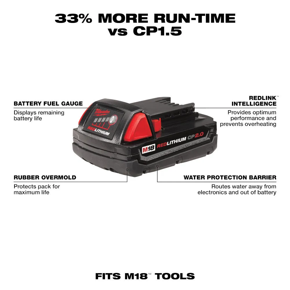 Battery - Milwaukee M18™ REDLITHIUM™ CP2.0 Battery, 48-11-1820