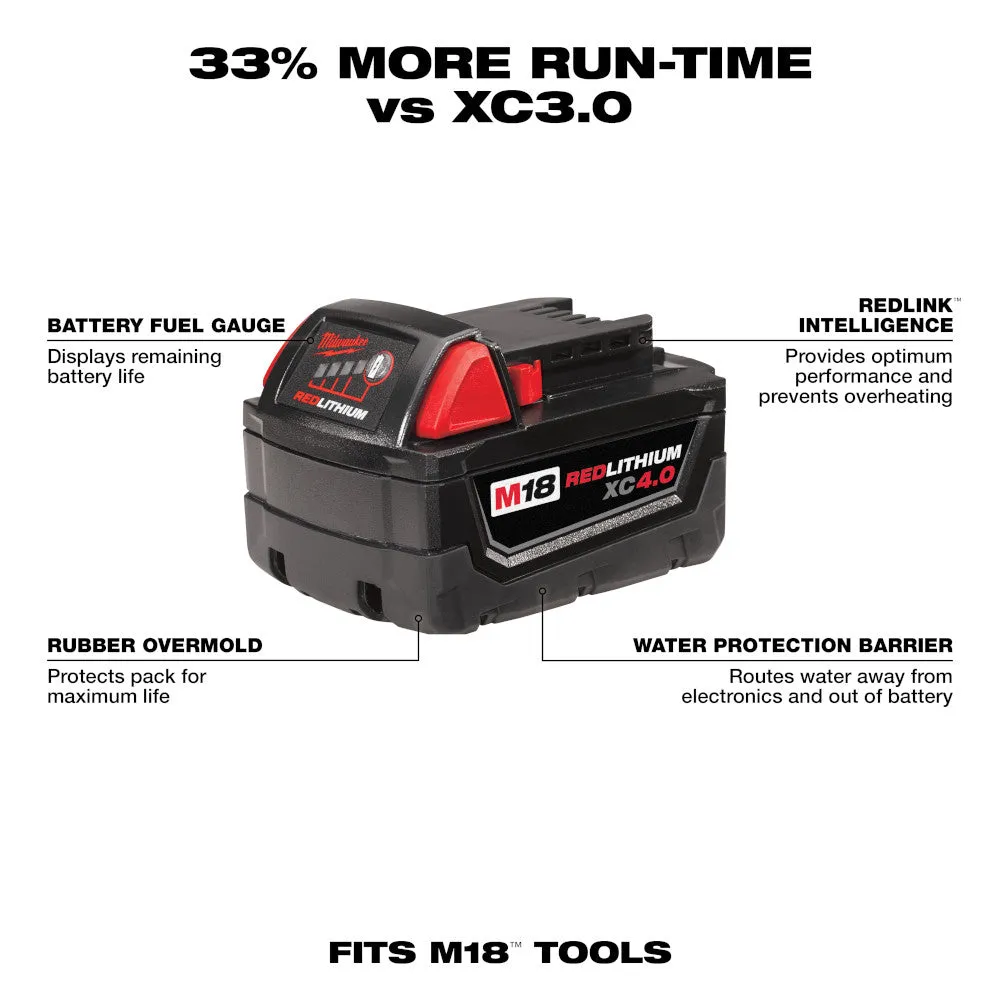 Battery Pack - Milwaukee M18™ REDLITHIUM™ XC 4.0 Extended Capacity Battery Pack, 48-11-1840