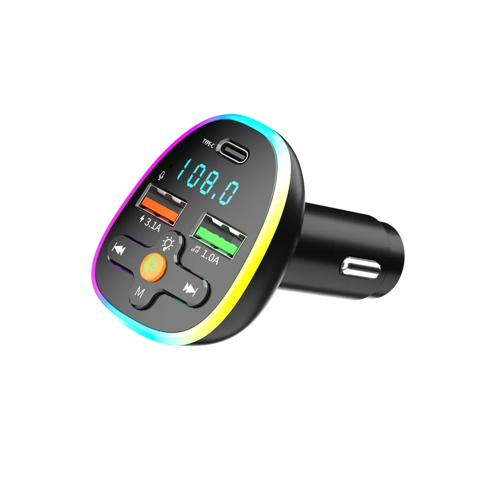 Bluetooth Fm Transmitter Car Mp3 Tf/u Disk Player Led Backlight
