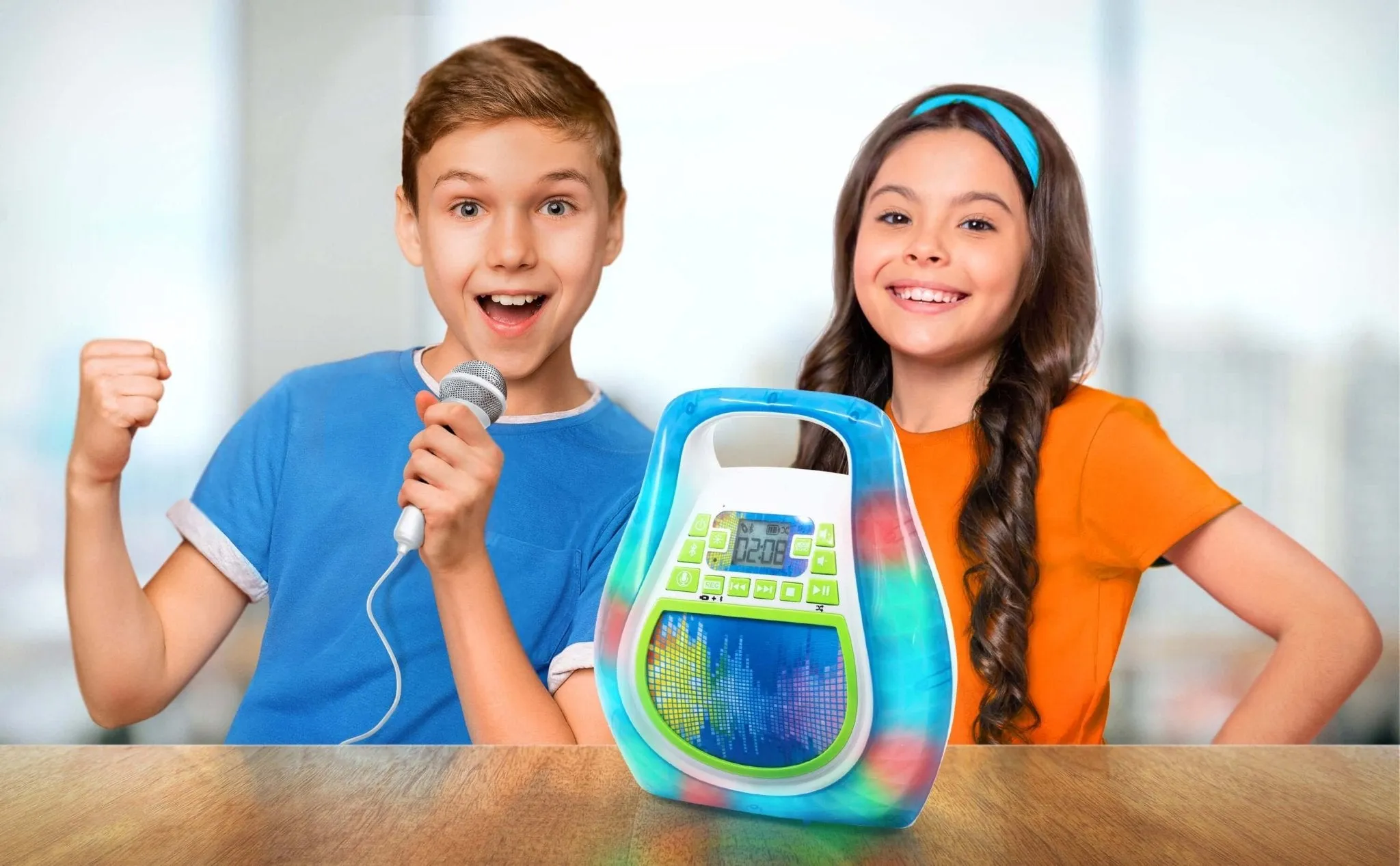Bluetooth Karaoke Machine for Kids - Blue