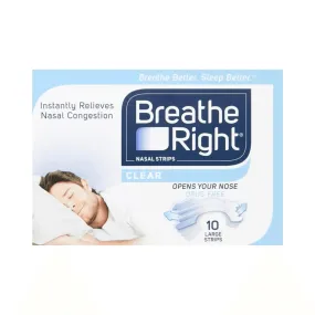 Breathe Right Clear Large 10 Nasal Strips