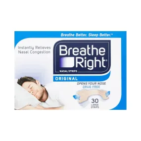 Breathe Right Congestion Relief Nasal Strips Original Small/Medium- 30 Strips