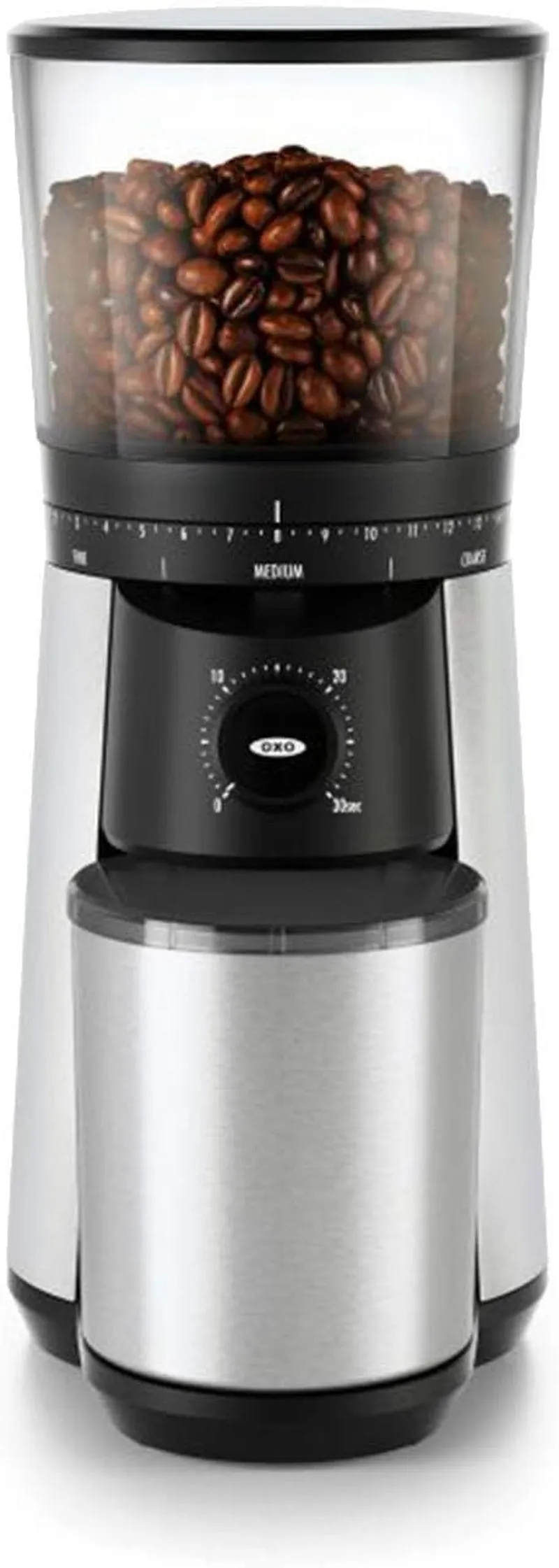 BREW 9 Cup Programmable Coffee Maker Bundle BREW Conical Burr One Push Start Coffee Grinder - Stainless Steel/Black