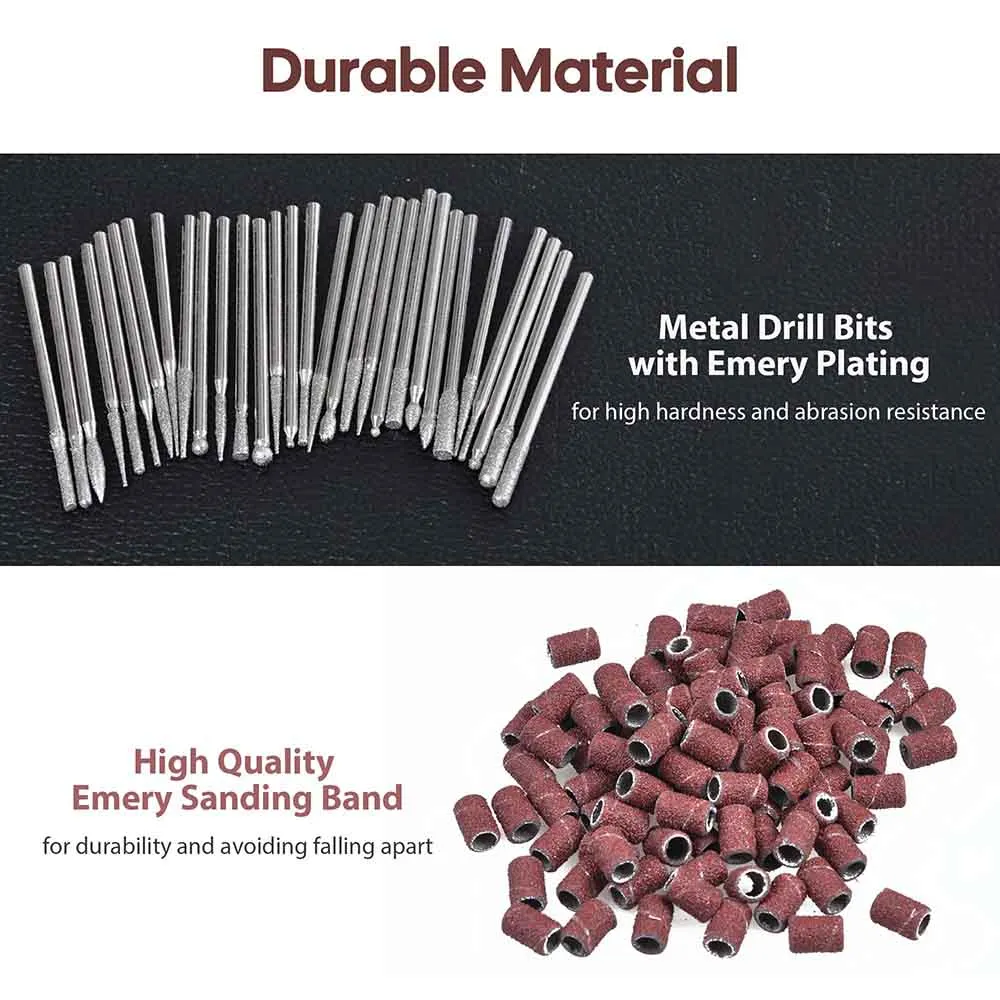 Byootique Nail File Drill 300x Sanding Bands & 30 Dril Bits