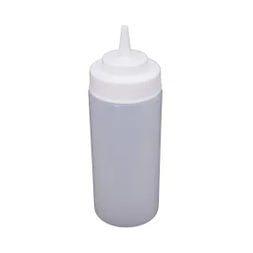 CAC China SQBT-W-16C Squeeze Bottle Wide-Mouth Clear 16 Oz PKT of 8 Pcs