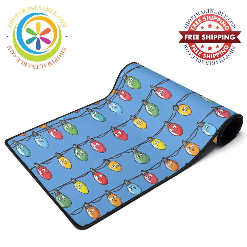 Christmas Lights Large Gaming Mouse Pad