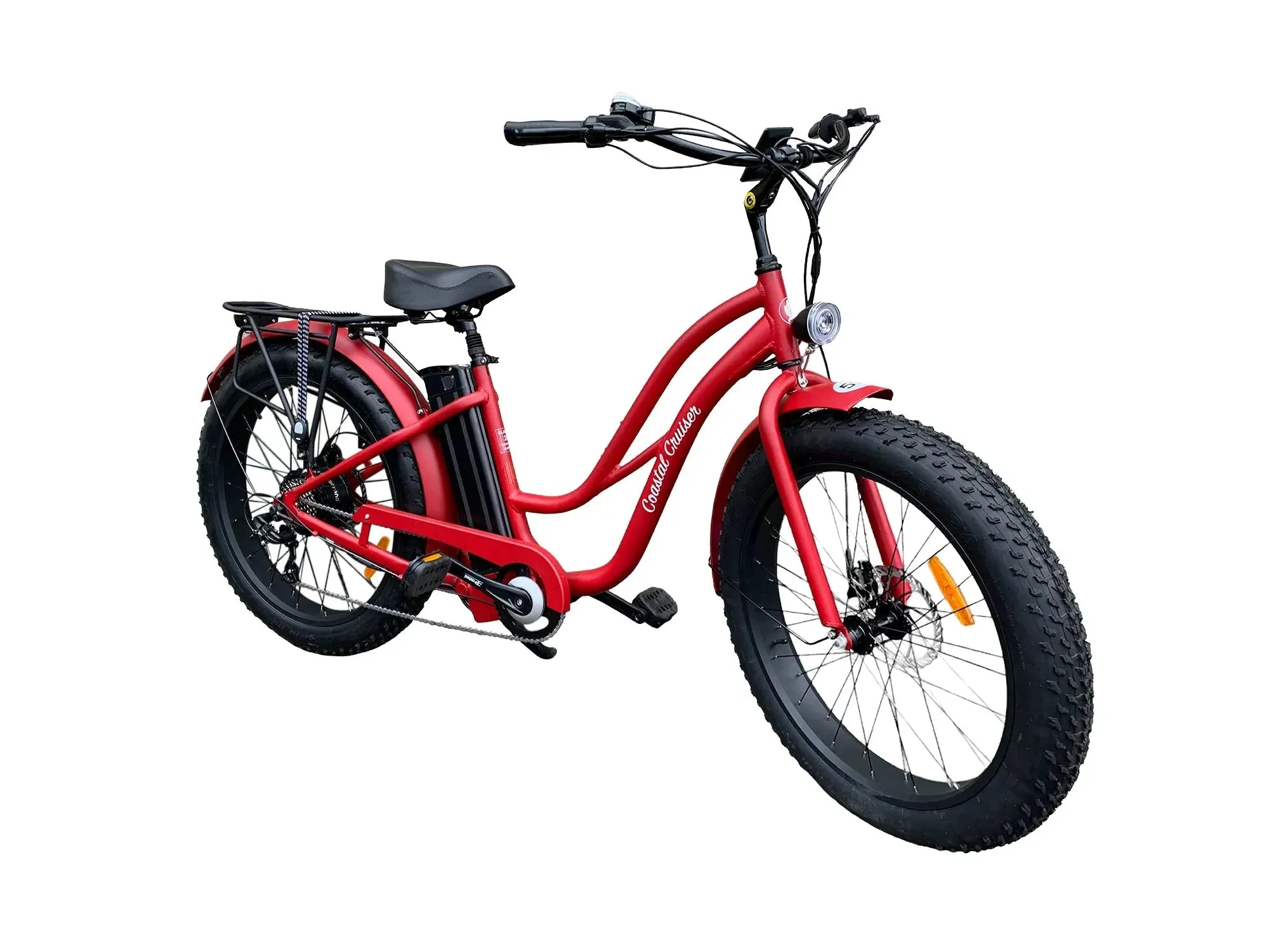 Coastal Cruiser 52V 26 Thru 750W Step Thru Ebike 26x4 Fat Tire Fat Tire Electric Beach Cruiser