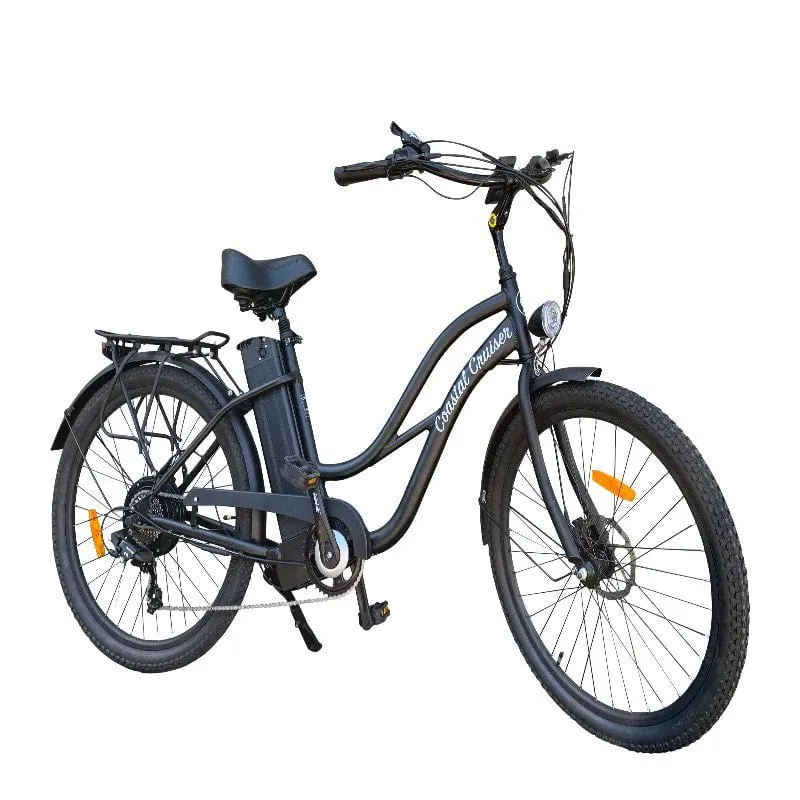 Coastal Cruiser Classic Beach Cruiser Step Thru Electric Bike - 500W, 48V 15Ah