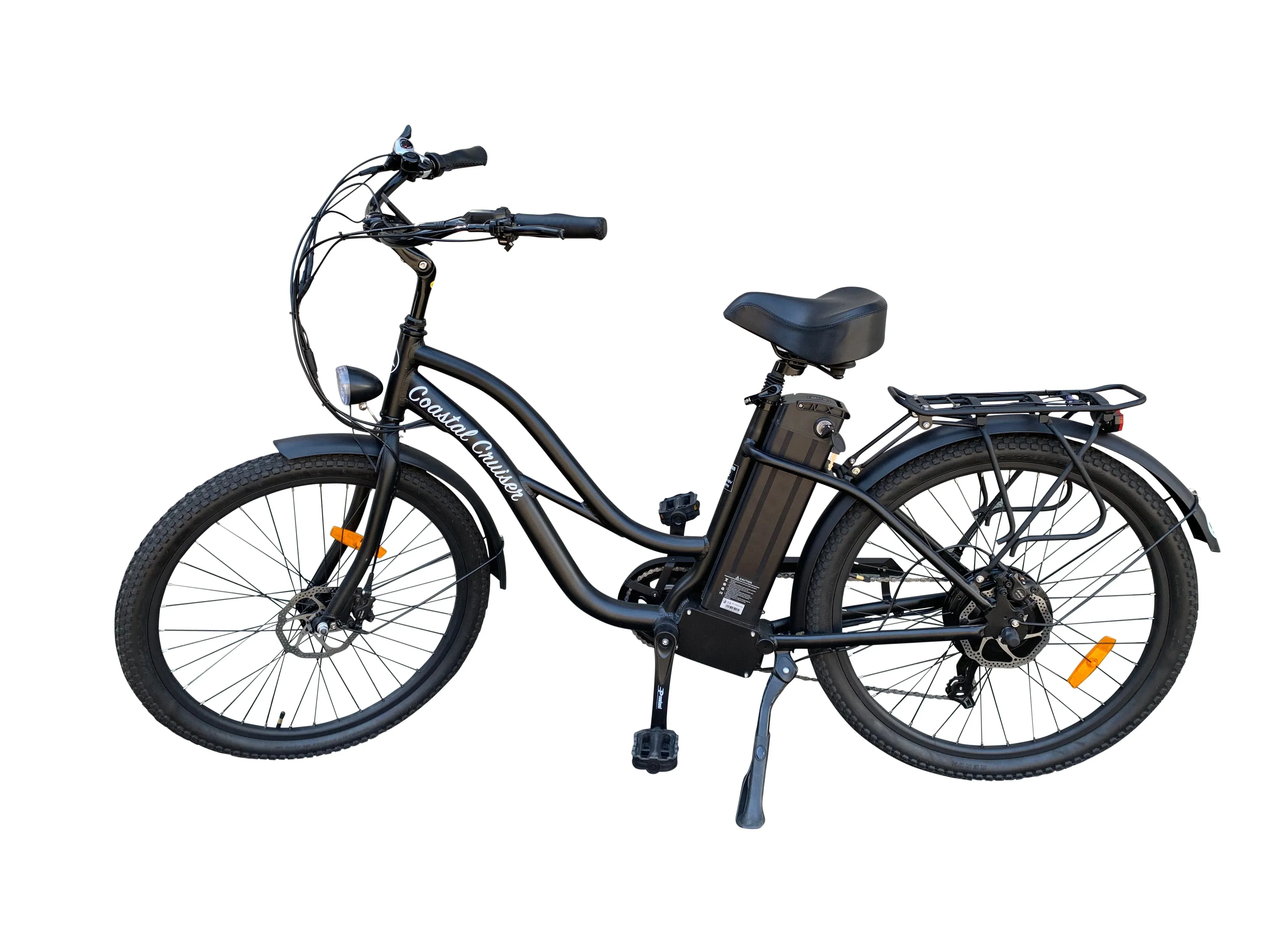 Coastal Cruiser Classic Beach Cruiser Step Thru Electric Bike - 500W, 48V 15Ah
