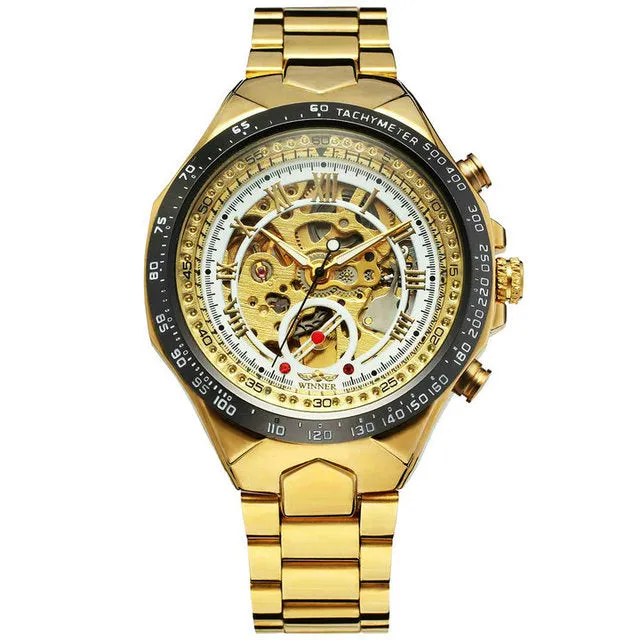 Designer Men Watches Automatic Mechanical WINNER Stainless Steel Watch Montre Certus Homme