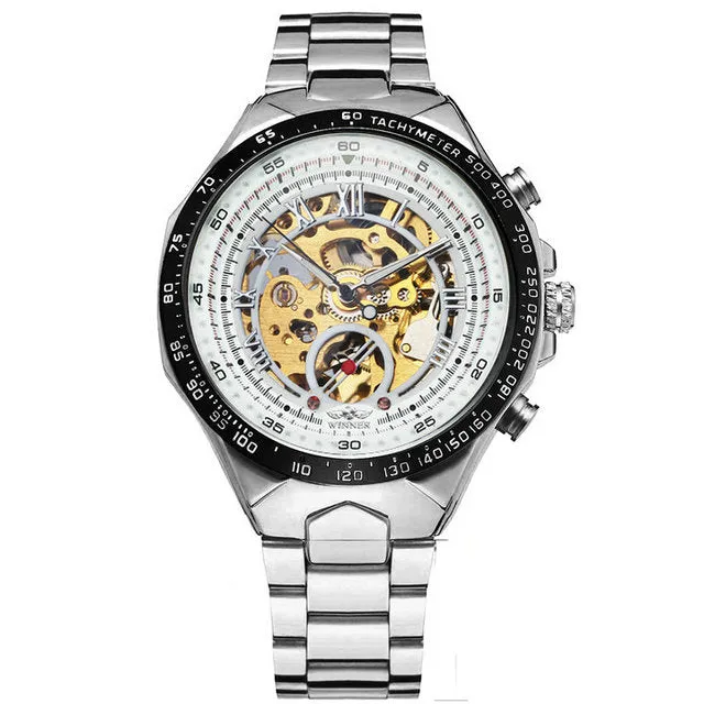 Designer Men Watches Automatic Mechanical WINNER Stainless Steel Watch Montre Certus Homme