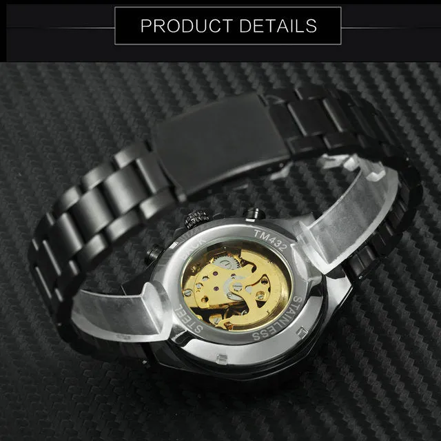 Designer Men Watches Automatic Mechanical WINNER Stainless Steel Watch Montre Certus Homme