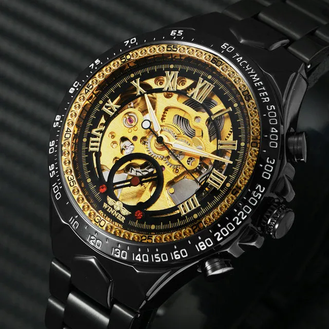 Designer Men Watches Automatic Mechanical WINNER Stainless Steel Watch Montre Certus Homme