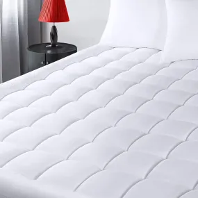 Divine Casa 500 GSM Microfiber Super Soft King Size Bed Mattress Padding/Topper for Comfortable for Better Sleep - White (72x78inch) 6ft X 6.5ft