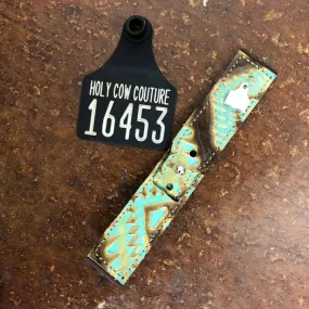 Embossed Leather Apple Watch Band - Large #16453