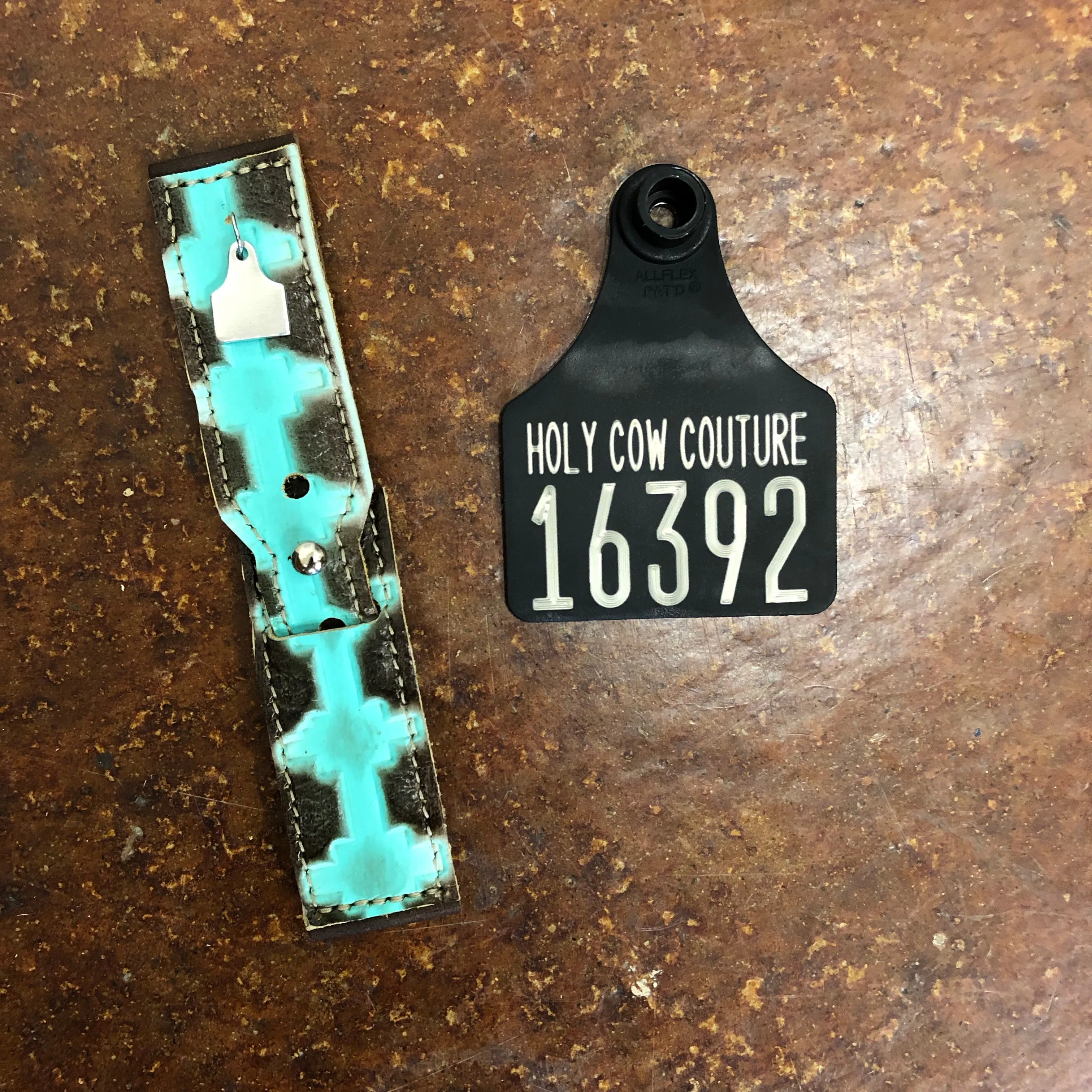 Embossed Leather Apple Watch Band - Small #16392