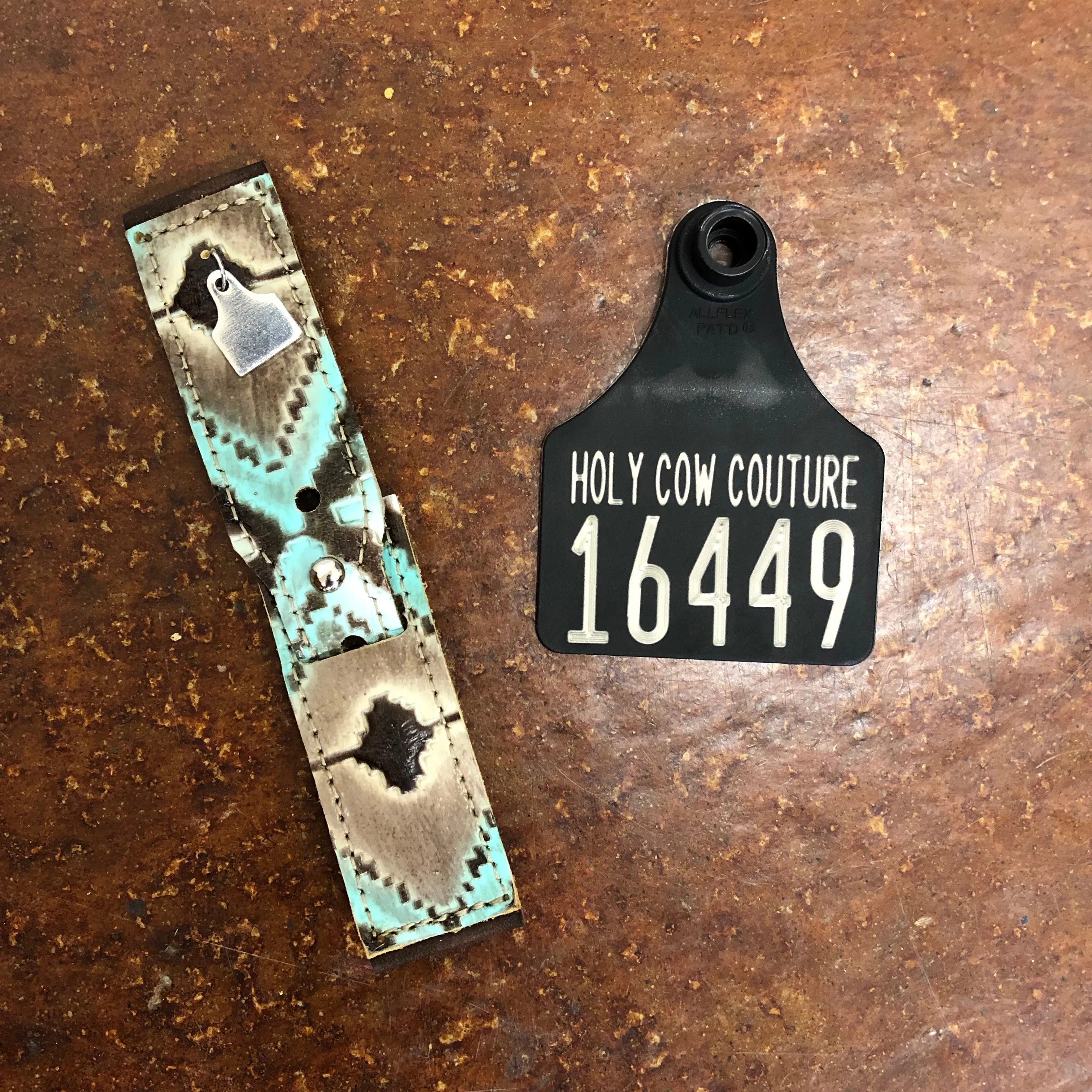 Embossed Leather Apple Watch Band - Small #16449