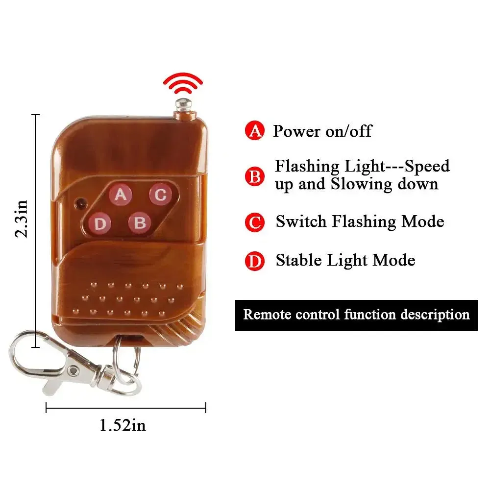Emitting Color: RGB - 4 In 1 Red Blue Emergency Strobe Lights