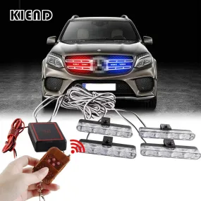 Emitting Color: RGB - 4 In 1 Red Blue Emergency Strobe Lights