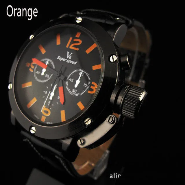 Fashion V6 luxury Brand Sport watches Men Military Quartz Wristwatches Hour Relogio Masculino KZ113