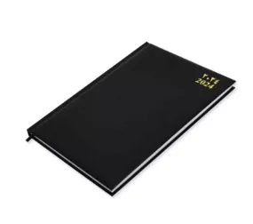 FIS A5 Golden Diary 2024 (Arabic/English) Black - FSDI20AEG21BK