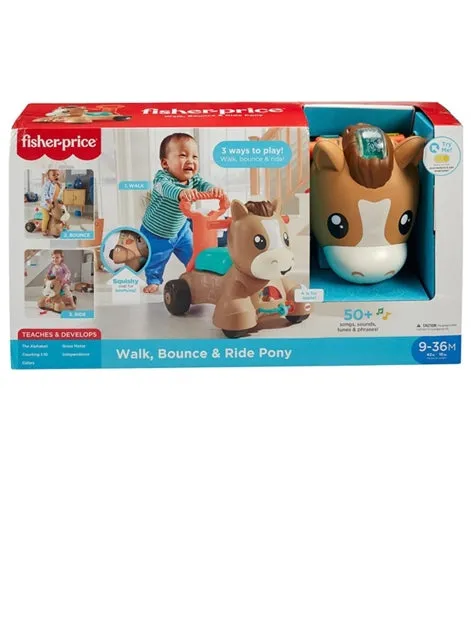 FISHER-PRICE WALK, BOUNCE & RIDE PONY