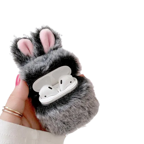 Fluffy Bunny Airpod cases by SB