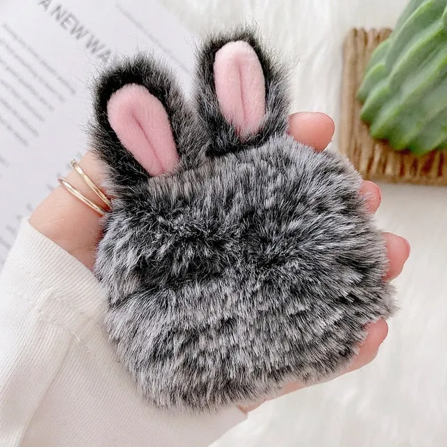 Fluffy Bunny Airpod cases by SB
