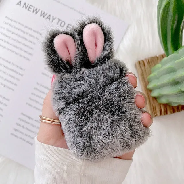 Fluffy Bunny Airpod cases by SB