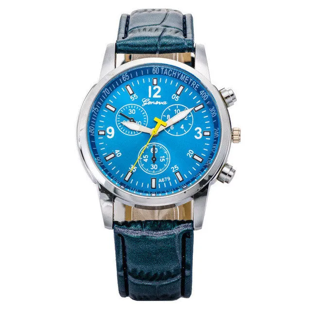 Geneva Date Quartz Wrist Watch