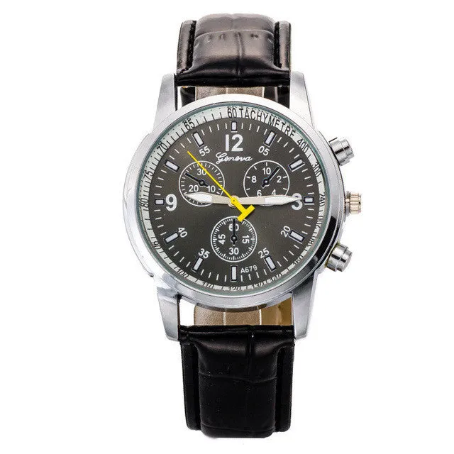 Geneva Date Quartz Wrist Watch