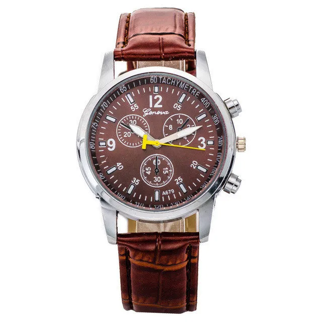 Geneva Date Quartz Wrist Watch